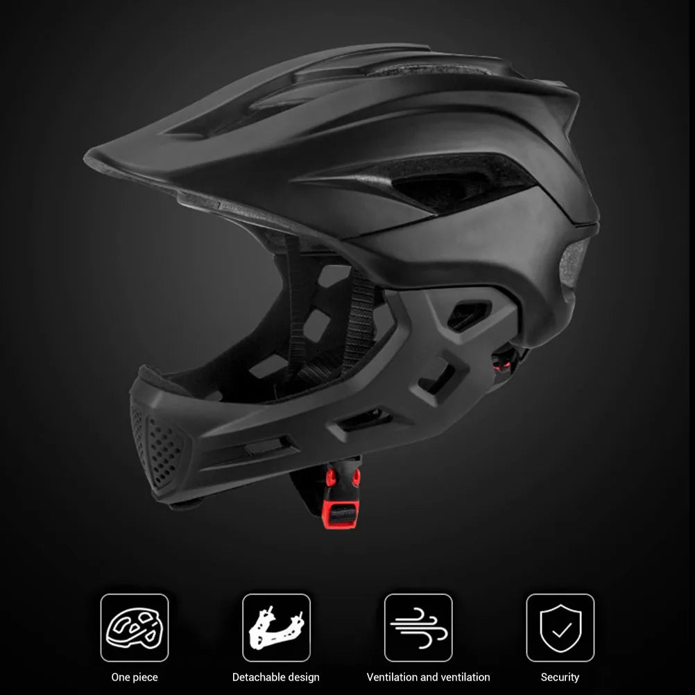 2 in 1 Kids Full Face Bike Helmet | Skateboard Helmet with Detachable Chin Guard Kids Full Face Bike Helmet