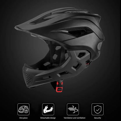2 in 1 Kids Full Face Bike Helmet | Skateboard Helmet with Detachable Chin Guard Kids Full Face Bike Helmet