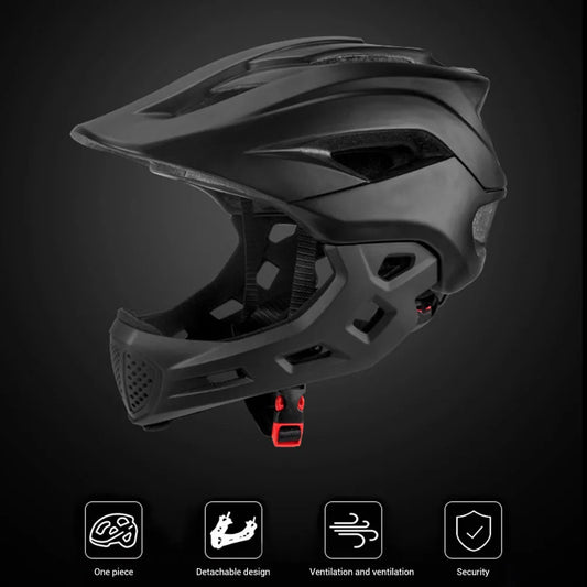 2 in 1 Kids Full Face Bike Helmet | Skateboard Helmet with Detachable Chin Guard Kids Full Face Bike Helmet