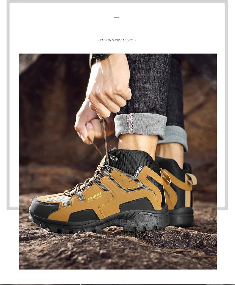 Couple Hiking Shoes Men Mountain Climbing Trekking Boots Women  Non-slip Outdoor Work Ankle Boot