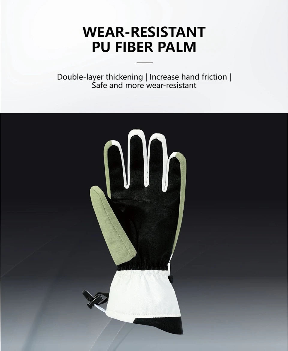 KoKossi Winter Non-slip Touch Screen Waterproof Snowboard Ski Gloves Thickened Windproof Cycling Fleece Warm Riding Gloves