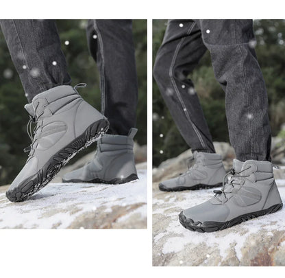 Men Women Waterproof Winter Boots Snow Barefoot Casual Shoes Outdoor Warm Work Shoes Ankle Shoes for Trekking Climbing Hiking