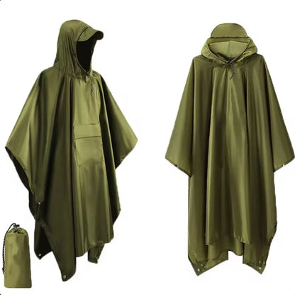 New 3 in 1 Outdoor Raincoat Waterproof Multifunction Rain Cover Lightweight Large Outdoor Rainwear Hiking Travel