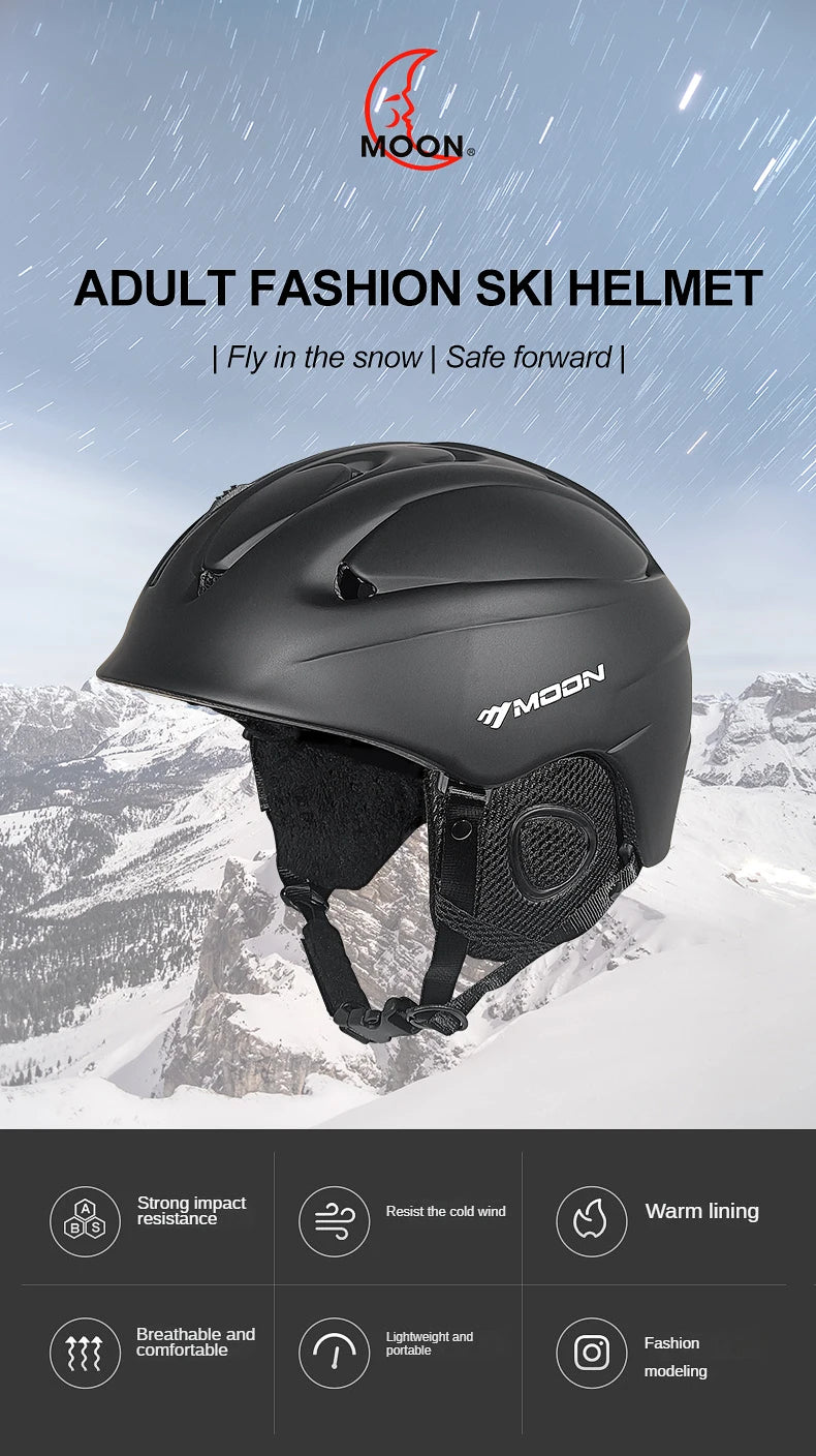 MOON PC+EPS Adult Ski Helmet for Adult and Youth Skating Skateboard Helmet Snow Sports Snowboard Helmets With 2 Gifts