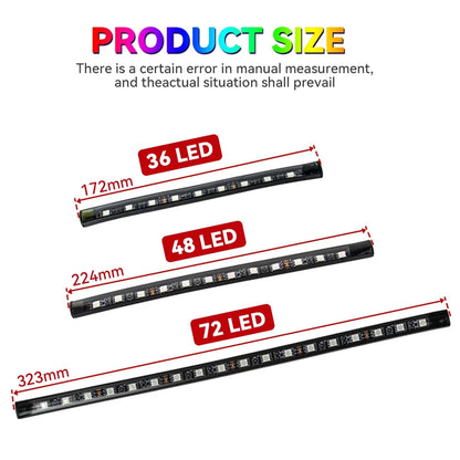 Neon 36 48 72 LED Car Interior Ambient Foot Light Wireless Remote Music APP Control Auto RGB Atmosphere Decorative Lamp