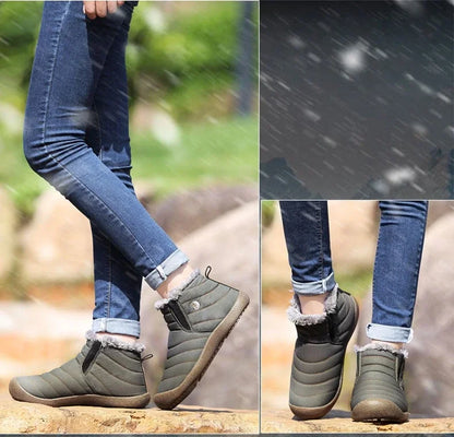 Men Winter Shoes Solid 3 Colors Men's Snow Boots Plush Inside Bottom Keep Warm Waterproof Ski Boots Plus Size 36 - 48