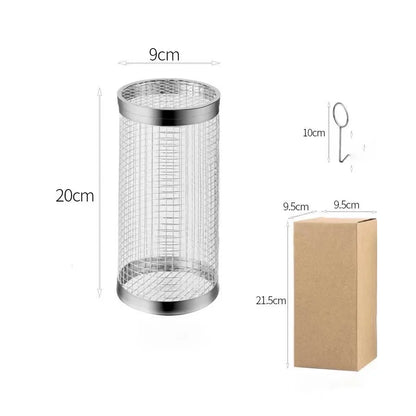Stainless Steel Portable Barbecue Grill Net, Barbecue Basket for Outdoor Grilling, Outdoor Camping Barbecue Grill
