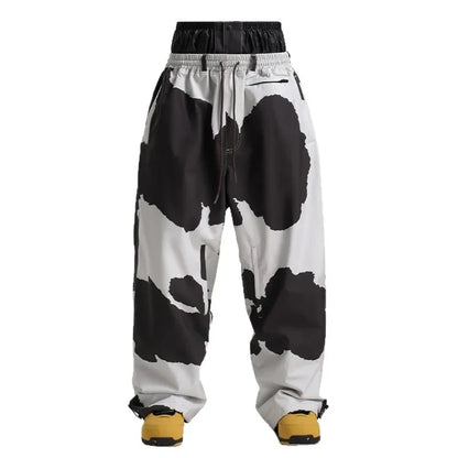 Men Baggy Windproof Solid Women Skiing Pants Waterproof Loose Hooded Ski Strides New Outdoor Sport Adult Breathable Trousers