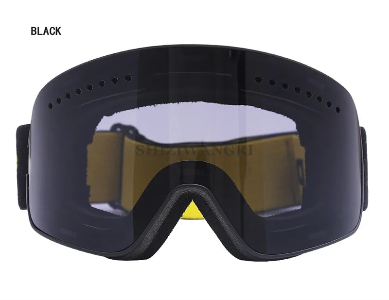 Magnetic Ski Goggles Lens Double Layer Skiing Anti-fog UV400 Snowboard Goggles Men Women Ski Glasses Eyewear