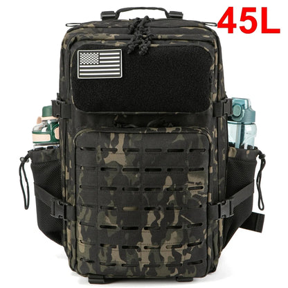 Summer Outdoor Hiking, Camping Picnic Large-capacity Camouflage Backpack 25/45 Liters Multi-functional Waterproof Backpack