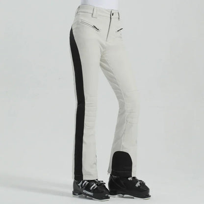 Ladies High Elasticity Skiing Pants Women Slim Winter Trousers 2025 Alpine Sport Ski Pants Outdoor Warm Waterproof Snow Clothes