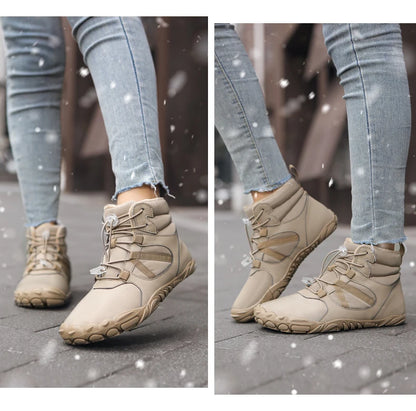 Men Women Waterproof Winter Boots Snow Barefoot Casual Shoes Outdoor Warm Work Shoes Ankle Shoes for Trekking Climbing Hiking