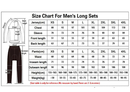 2023 Man Long Sleeve Cycling Shirts Bicycle Cycling Clothing Kit Mtb Bike Wear
