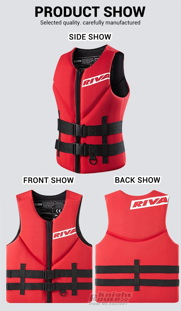 Life Vest Adults Surf Vest Kayak Wakeboard Motorboats Raft Rescue Boat Ski Water Sports Swimming Drifting Rescue Life Jacket