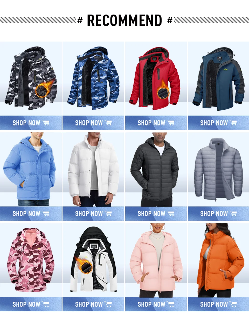 TACVASEN Winter Thicken Ski Snowboard Jacket Mens Fleece Waterproof Hiking Jackets Outdoor Mountain Trekking Windbreaker Parka