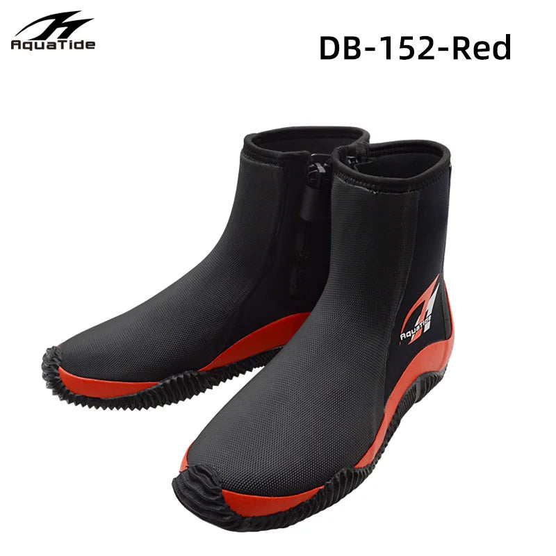 1 Pair 5MM Neoprene Diving Boots High Elastic Scuba Soft Shoes For Beach Snorkeling Surfing Kayaking Vulcanized Rubber Upper