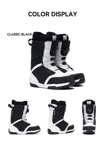 VECTOR Professional Women Man Ski Shoes Warm Waterproof Snowboard Boots Non-slip Leather Breathable Snow Boots Equipment