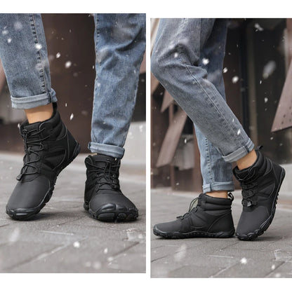 Men Women Waterproof Winter Boots Snow Barefoot Casual Shoes Outdoor Warm Work Shoes Ankle Shoes for Trekking Climbing Hiking