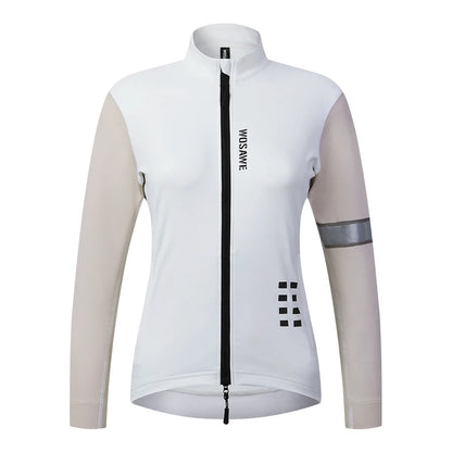 WOSAWE Women's Winter Thermal Fleece Cycling Jersey Long Sleeve Bike Jacket for Riding & Gym Ropa Ciclismo Clothings