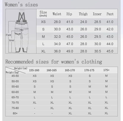 New Unisex Ski Pants Women Windproof Waterproof Snow Strides Warm Breathable Thickened Winter Outdoor Snowboarding Trousers