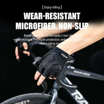Half-Finger Men'S And Women'S Cycling Gloves Liquid Silicone Shock-Absorbing Breathable Sports Bike Fitness Gloves Hiking Gloves