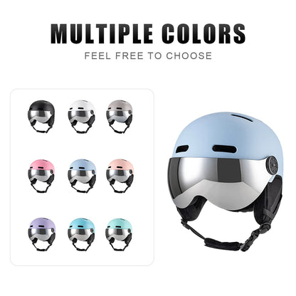 Skiing Helmet Snowboard Helmet With Detachable Glasses Winter Outdoor Sports Ski Helmet Safety Skateboard Skiing Snowboard Snow