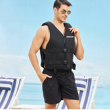 New Life Jacket Neoprene Safety Life Vest Water Sports Fishing Kayaking Boating Swimming Drifting Safety Vest for Adult Children