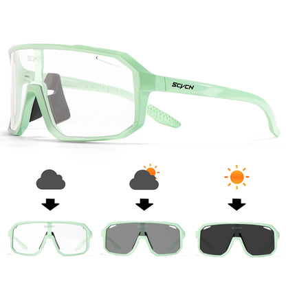 UV400 Photochromic Cycling Glasses - Color-Changing Sunglasses for Men Women Mountain Biking