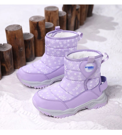 Hot Sell Girls Boots Children Snow Boots For Boys Fashion Sneakers Winter Kids Warm Snow Boots Sport Fashion Leather Shoes