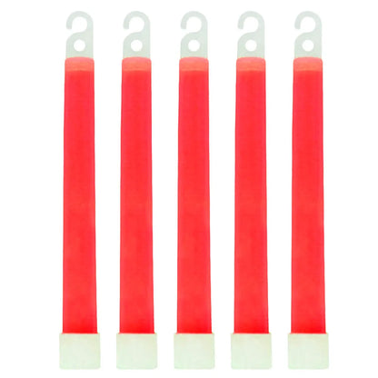 1/5pcs 6 Inch Survival Glowing Light Sticks Walking Hiking Camping SOS Gear Outdoor Sports Events Concert Lamp Stick