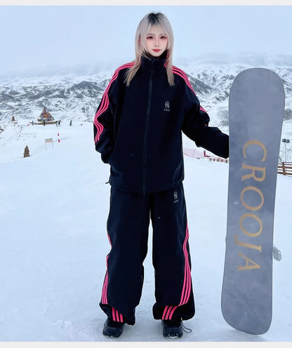 APVCX 2025 Unisex 3L Hard Shell Ski Pants Fully Taped Seam Waterproof & Windproof Unisex Snowboard & Ski Pants for Men Women