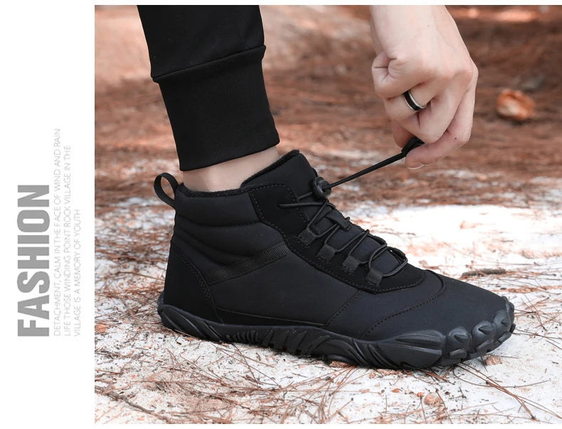 Hiking shoes Pro Non-Slip Waterproof Winter, Winter Barefoot Shoes,  Mens Womens Winter Barefoot