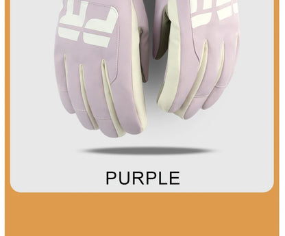Waterproof ski gloves for women, warm and windproof for men, with added insulation and thickness. Suitable for cycling, outdoor