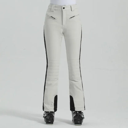 Ladies High Elasticity Skiing Pants Women Slim Winter Trousers 2025 Alpine Sport Ski Pants Outdoor Warm Waterproof Snow Clothes