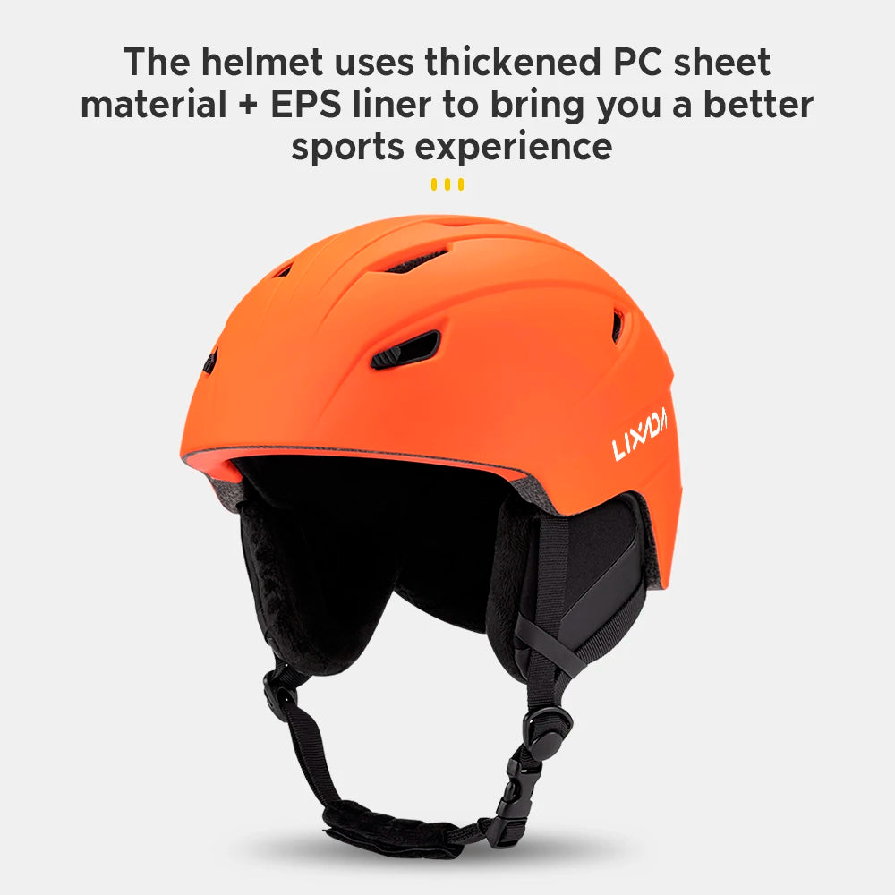 Integrated Warm Ski Helmet Adjustable Lightweight Comfortable Snowboard Helmet