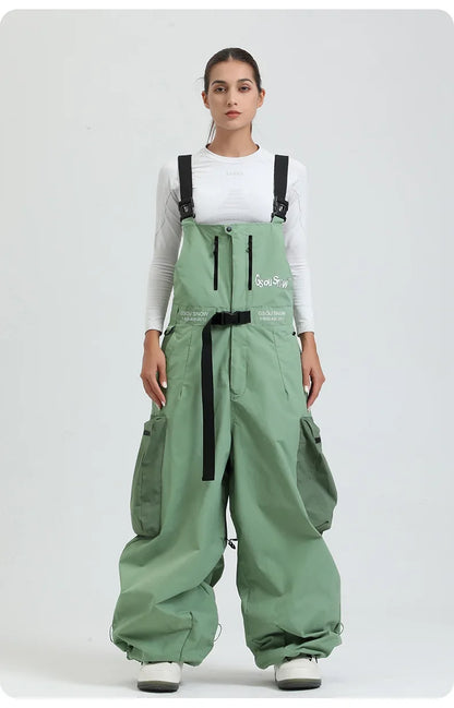 2025 New Loose Skiing Pants Outdoor Windproof Waterproof Woman Ski Overalls Men Winter Snowboard Sports Clothes Couple Snow Pant