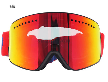 Magnetic Ski Goggles Lens Double Layer Skiing Anti-fog UV400 Snowboard Goggles Men Women Ski Glasses Eyewear
