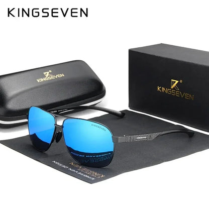 Polarized Aluminum Sunglasses Men - UV400 HD Pilot Eyewear with Night Vision Technology