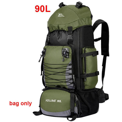 Large 90L Travel Bag Camping Backpack Hiking Army Climbing Bags Mountaineering  Sport Bag Outdoor Shoulder Rucksack Men Women