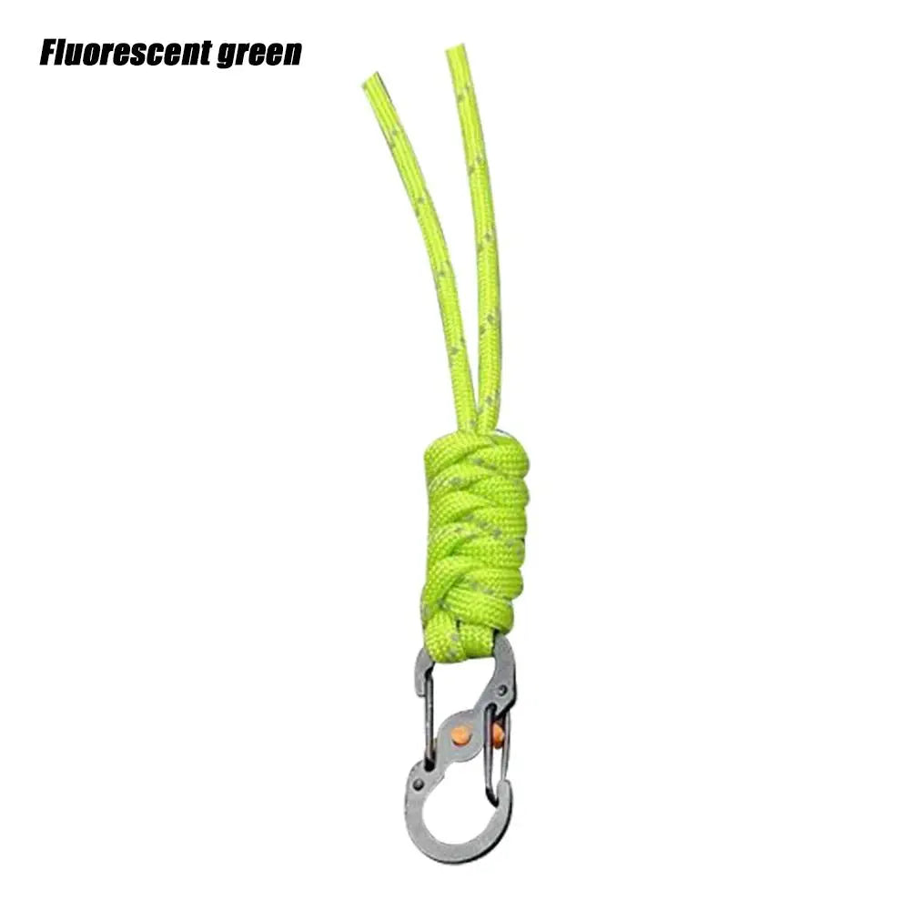 Handmade Snake Knot Paracord Keychain Outdoor Rock Climbing Camping Rescue Emergency Survival Rope Metal Key Chains Gifts