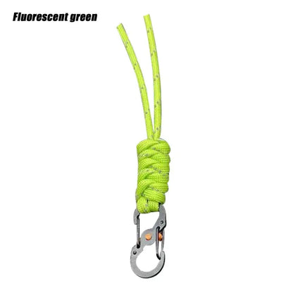 Handmade Snake Knot Paracord Keychain Outdoor Rock Climbing Camping Rescue Emergency Survival Rope Metal Key Chains Gifts
