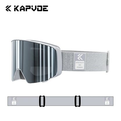 Kapvoe Photochromic Snow Goggles Men Ski Goggles Snowboard Anti-Fog Mask for Women UV400 Protection Glasses Snowmobile Winter