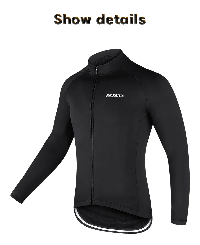 GRSRXX Thermal Winter Cycling Jacket MTB Bike Coat Bicycle Coat Sleeveless  Long Sleeve Clothing Cycling Jersey Ciclismo Unisex