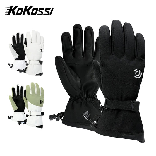 KoKossi Winter Non-slip Touch Screen Waterproof Snowboard Ski Gloves Thickened Windproof Cycling Fleece Warm Riding Gloves