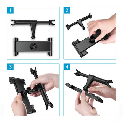 Car Rear Seat Bracket Car mobile phone holder Car rear headrest bracket Snap on flat bracket Automotive interior modification
