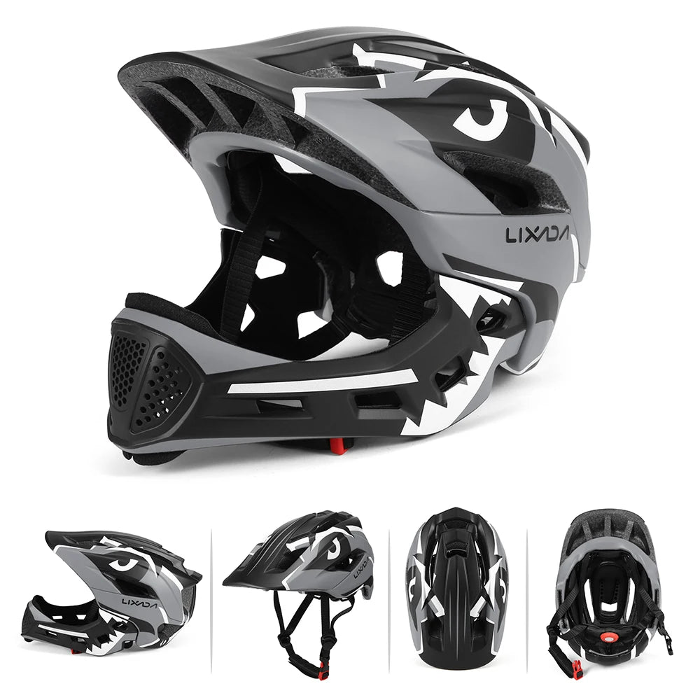 Kids Detachable Full Face Helmet Children Sports Safety Helmet for Cycling Skateboarding Roller Skating