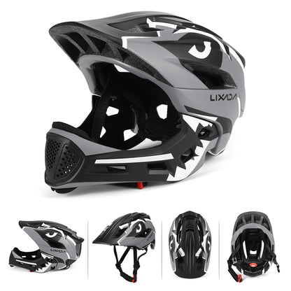 Kids Detachable Full Face Helmet Children Sports Safety Helmet for Cycling Skateboarding Roller Skating