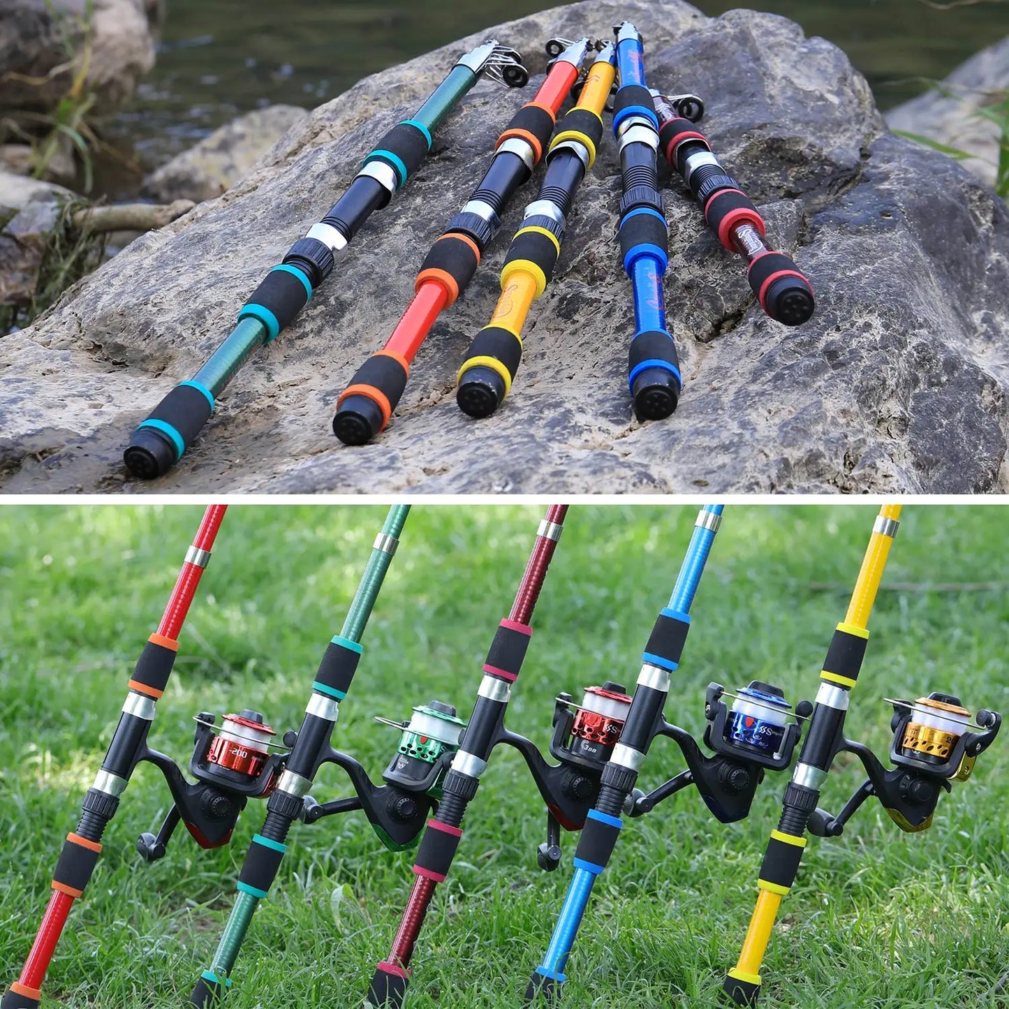 Sougayilang 1.8M Spinning Fishing Rod M Power Children Fishing Rod Telescopic Rock Fishing Rod Carp Feeder Rod Surf Beginner Rod