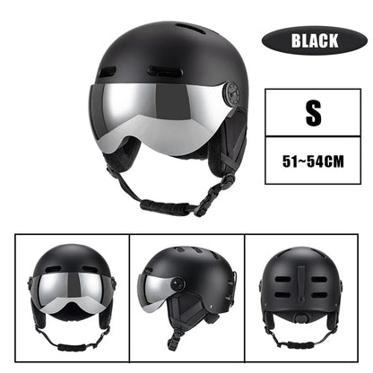 Skiing Helmet Snowboard Helmet With Detachable Glasses Winter Outdoor Sports Ski Helmet Safety Skateboard Skiing Snowboard Snow