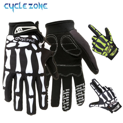 Skull Full Finger Knuckle Glove Anti-slip Mittens Motorcycle Cycling Winter Warm Mitten Unisex Sport Gloves Bicycle Equipment